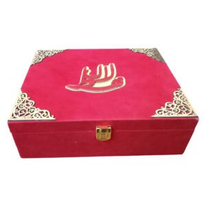 Make every occasion grand and unforgettable with the Lal Khat Gift Box with 2 Glass Long Bottles & Dry Fruits. Designed with a royal Lal Khat finish, this box is perfect for adding elegance and charm to your celebrations. The set includes two premium quality long glass bottles, ideal for serving refreshing drinks like juices, sharbat, or rose water, along with a dedicated section for dry fruits such as almonds, cashews, pistachios, raisins, or dates. This thoughtful combination not only enhances presentation but also reflects warmth, care, and respect for your guests. Crafted with durability and aesthetic appeal, the Lal Khat Gift Box is ideal for weddings, anniversaries, festive gatherings, birthdays, and housewarming occasions. It is designed to be reusable, making it both a practical and decorative keepsake. The vibrant royal red design of Lal Khat ensures your gift stands out, leaving a memorable impression on family, friends, and guests. Perfect as a wedding giveaway, party return gift, or festive token, this box is a blend of tradition and modern usability. Bring home the Lal Khat 2 Glass Long Bottle & Dry Fruits Gift Box to make every celebration special and regal.