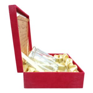 Make every occasion grand and unforgettable with the Lal Khat Gift Box with 2 Glass Long Bottles & Dry Fruits. Designed with a royal Lal Khat finish, this box is perfect for adding elegance and charm to your celebrations. The set includes two premium quality long glass bottles, ideal for serving refreshing drinks like juices, sharbat, or rose water, along with a dedicated section for dry fruits such as almonds, cashews, pistachios, raisins, or dates. This thoughtful combination not only enhances presentation but also reflects warmth, care, and respect for your guests. Crafted with durability and aesthetic appeal, the Lal Khat Gift Box is ideal for weddings, anniversaries, festive gatherings, birthdays, and housewarming occasions. It is designed to be reusable, making it both a practical and decorative keepsake. The vibrant royal red design of Lal Khat ensures your gift stands out, leaving a memorable impression on family, friends, and guests. Perfect as a wedding giveaway, party return gift, or festive token, this box is a blend of tradition and modern usability. Bring home the Lal Khat 2 Glass Long Bottle & Dry Fruits Gift Box to make every celebration special and regal.