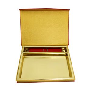 Wedding Lal Khat – Red Stone Design with Royal Handwork