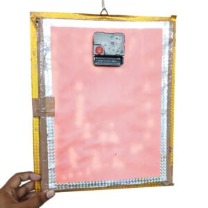 Small Size Clock Lal Khat Macca Madina Print Design – Royal Decorative Islamic Wall Clock